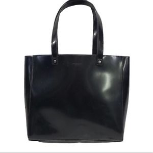 Givenchy parfum patent leather black tote bag